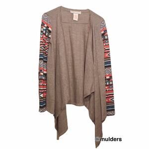 Flying Tomato Boho Waterfall Cardigan Small